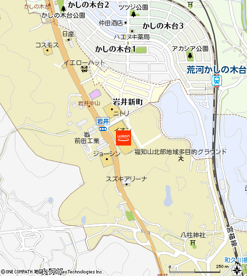 イオン福知山店付近の地図